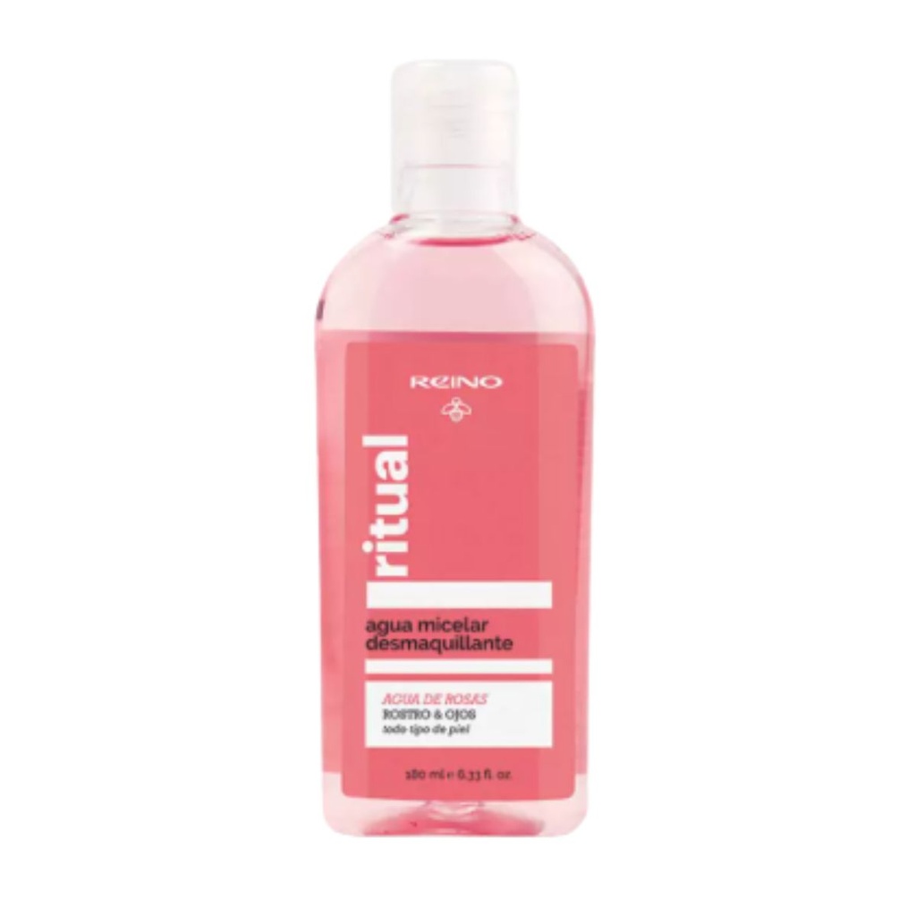 Desmaquillante Agua Micelar con Agua de Rosas Rostro y Ojos Ritual Reino
