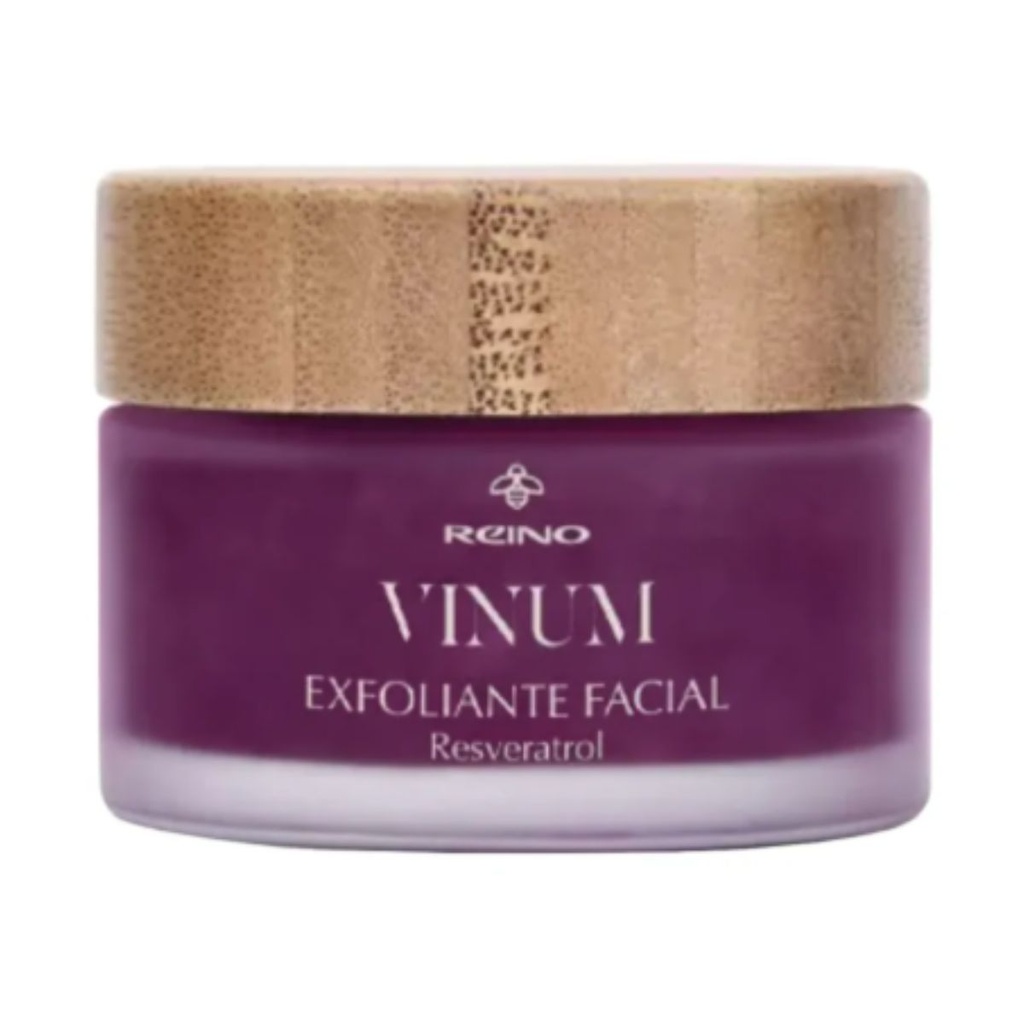 Exfoliante Facial Con Uva Malbec Vinum Reduce Poros Purifica y Suaviza Reino