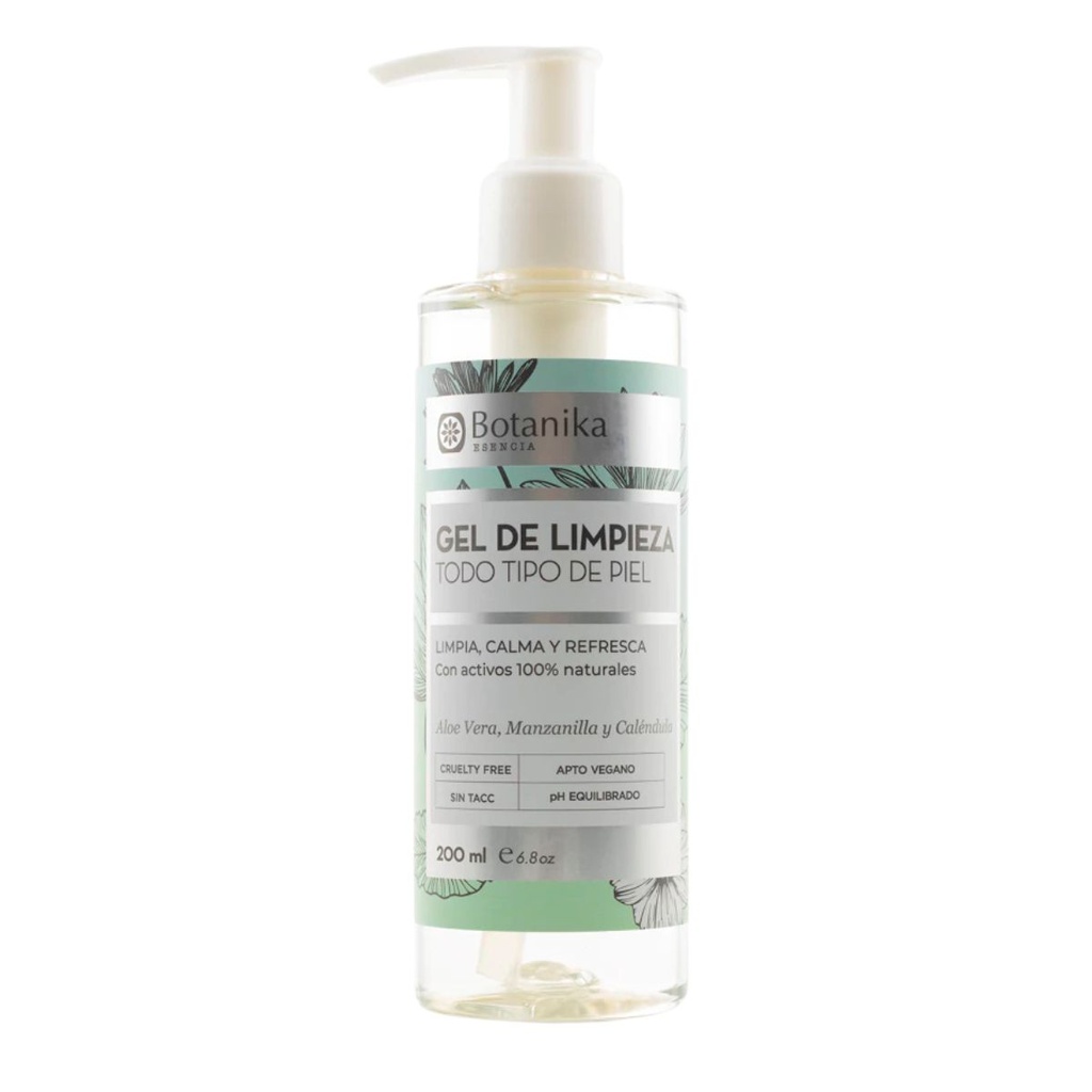 Gel de Limpieza con Aloe Vera, Manzanilla y Caléndula Botanika