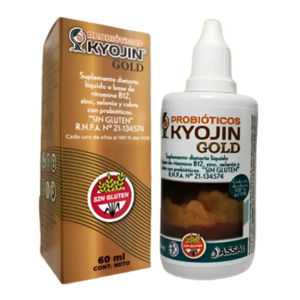 Probióticos Gold vitamina B12, zinc, selenio y cobre X 60 ML Kyojin 