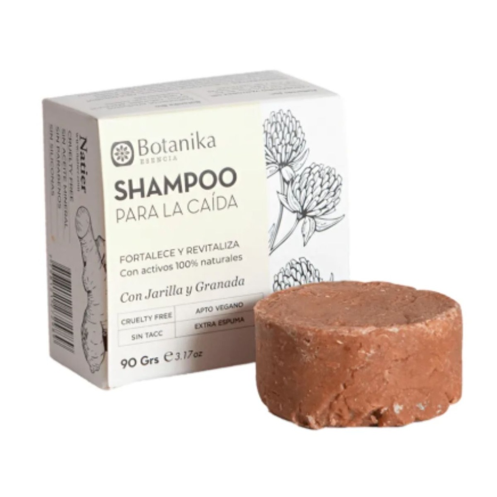 Shampoo Sólido para la caída del Cabello con Jarilla y Granada Botanika