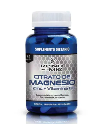 Cápsulas Citrato De Magnesio + Zinc y Vitamina B6 Reino