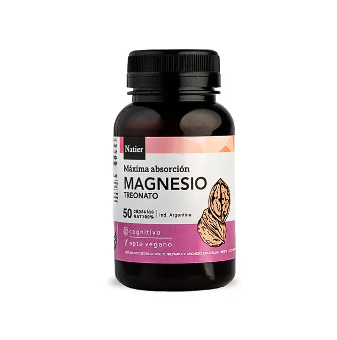Treonato De Magnesio Natier X 50 Cápsulas