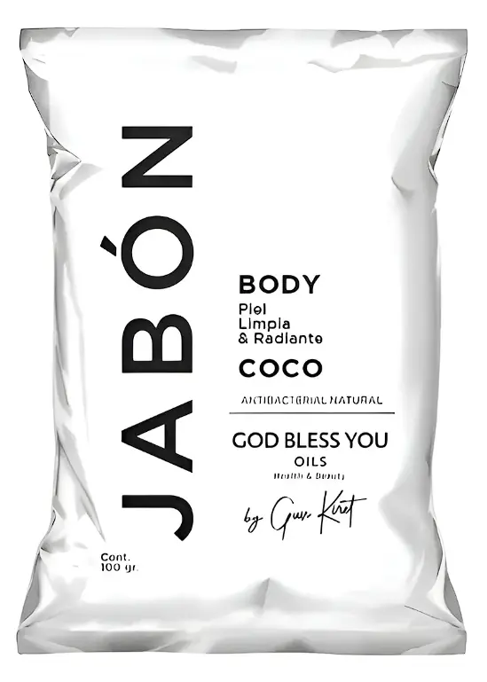 Jabón Natural De Coco God Bless You 100g
