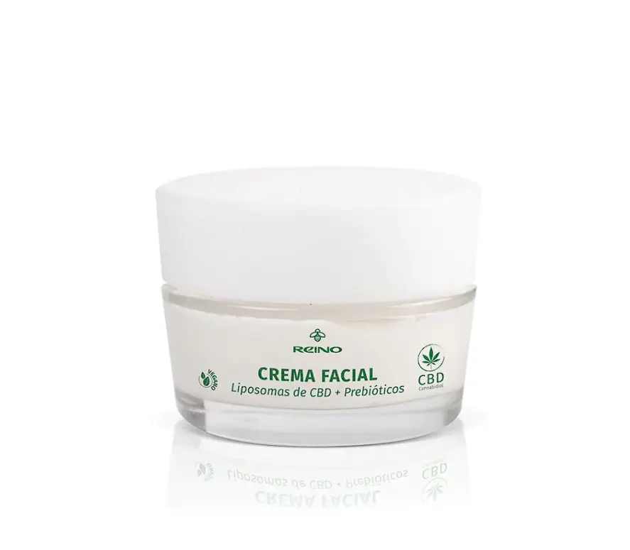 Crema facial con Liposomas de CBD y Prebióticos Reino