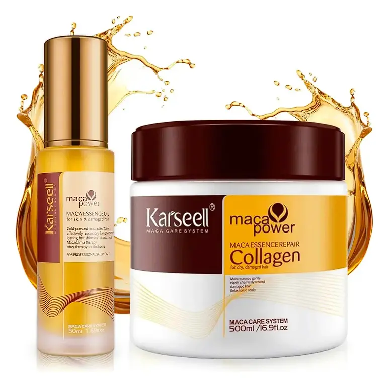 Karseell Mascarilla Capilar de Colágeno 500ml y Aceite de Argán 50ml