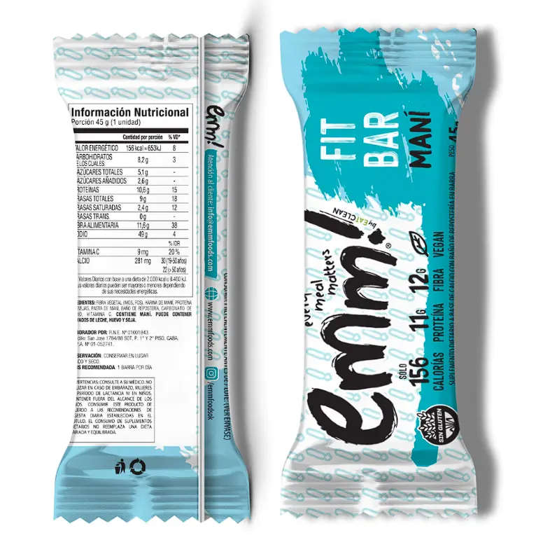 Barra Proteica Fit Bar 11g Proteína Emm! Sin Tacc