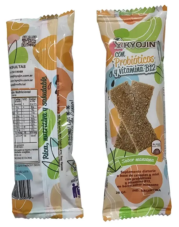 Barra de Cereal con Probióticos y Vitamina B12 Kyojin