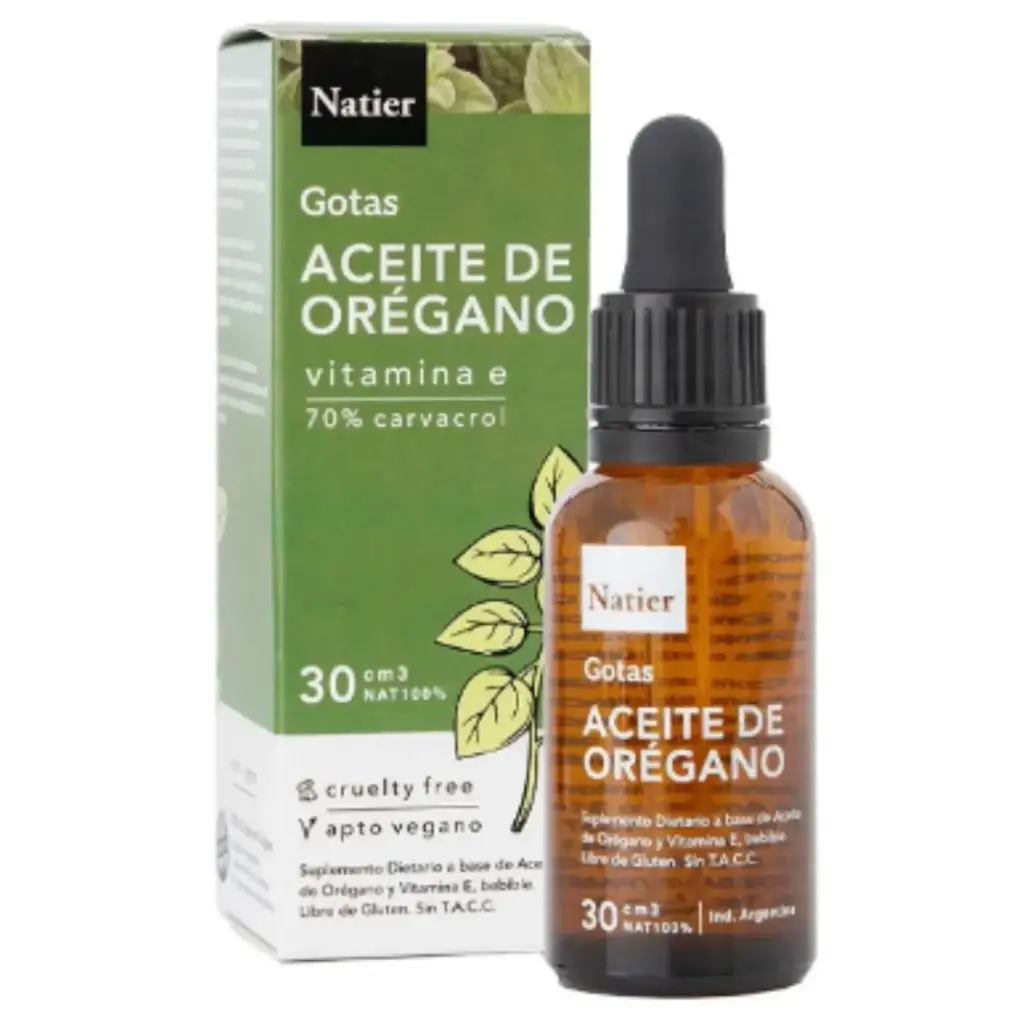 Aceite de Orégano Orgánico 70% Carvacrol Natier