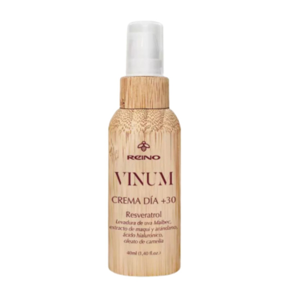 Crema Antiage Día +30 con Uva Malbec, Resveratrol, Ácido Hialurónico Reino