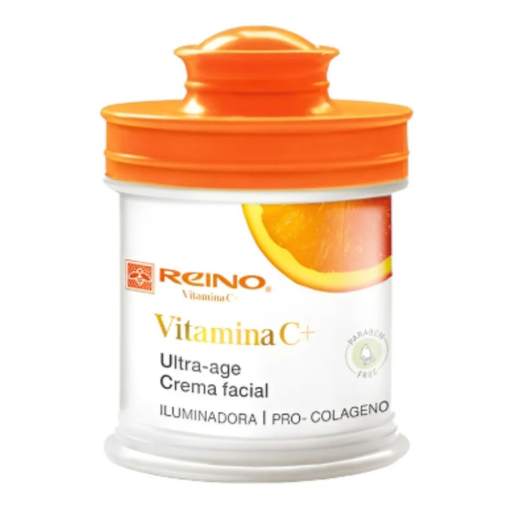 Crema Facial Con Vitamina C Ácido Hialurónico y Colágeno Antiage Reino
