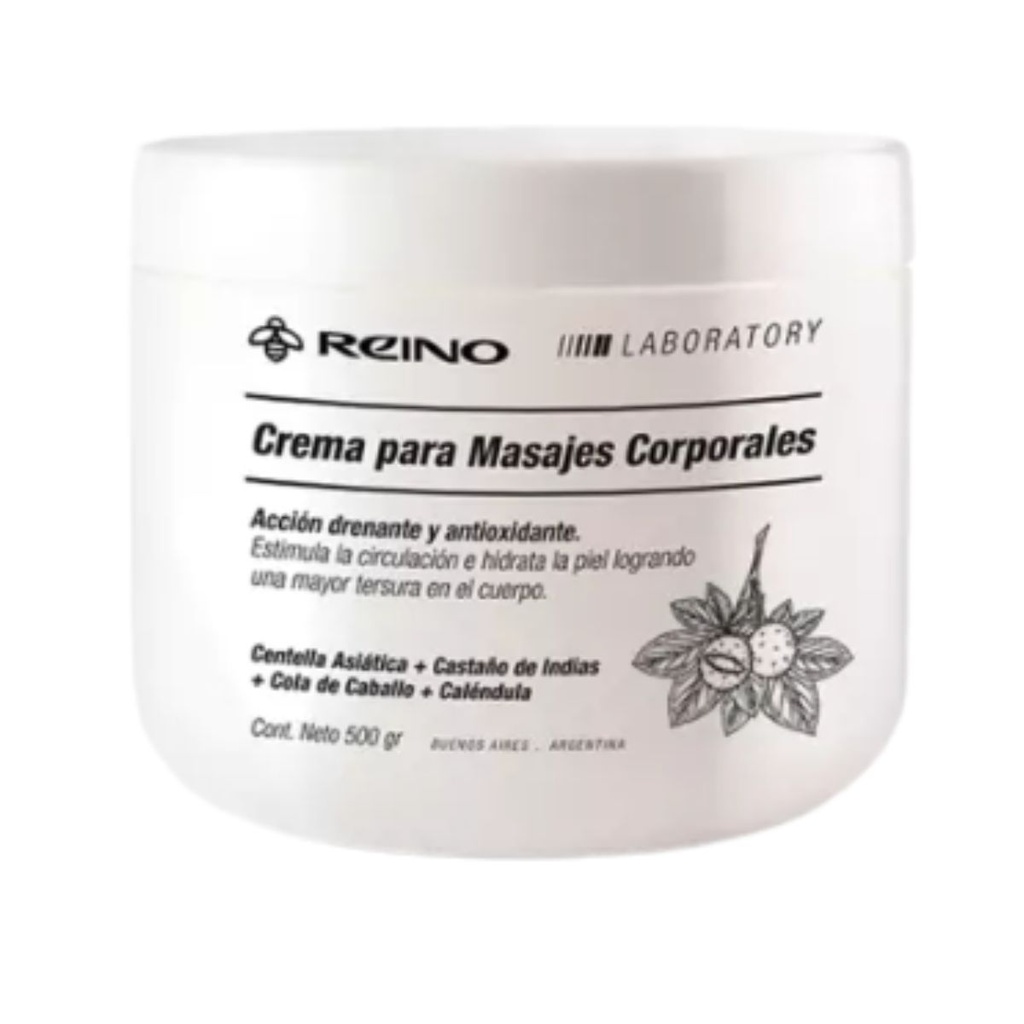 Crema para Masajes Corporales Cosmetica Profesional Con Centella Asiática Reino x500g