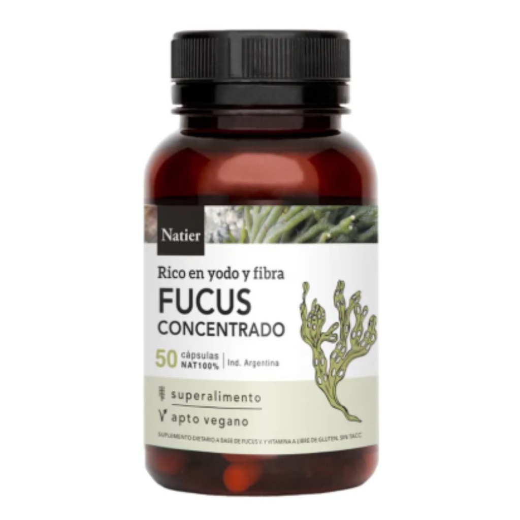 Cápsulas  de Fucus Tiroides y Control de Peso Natier