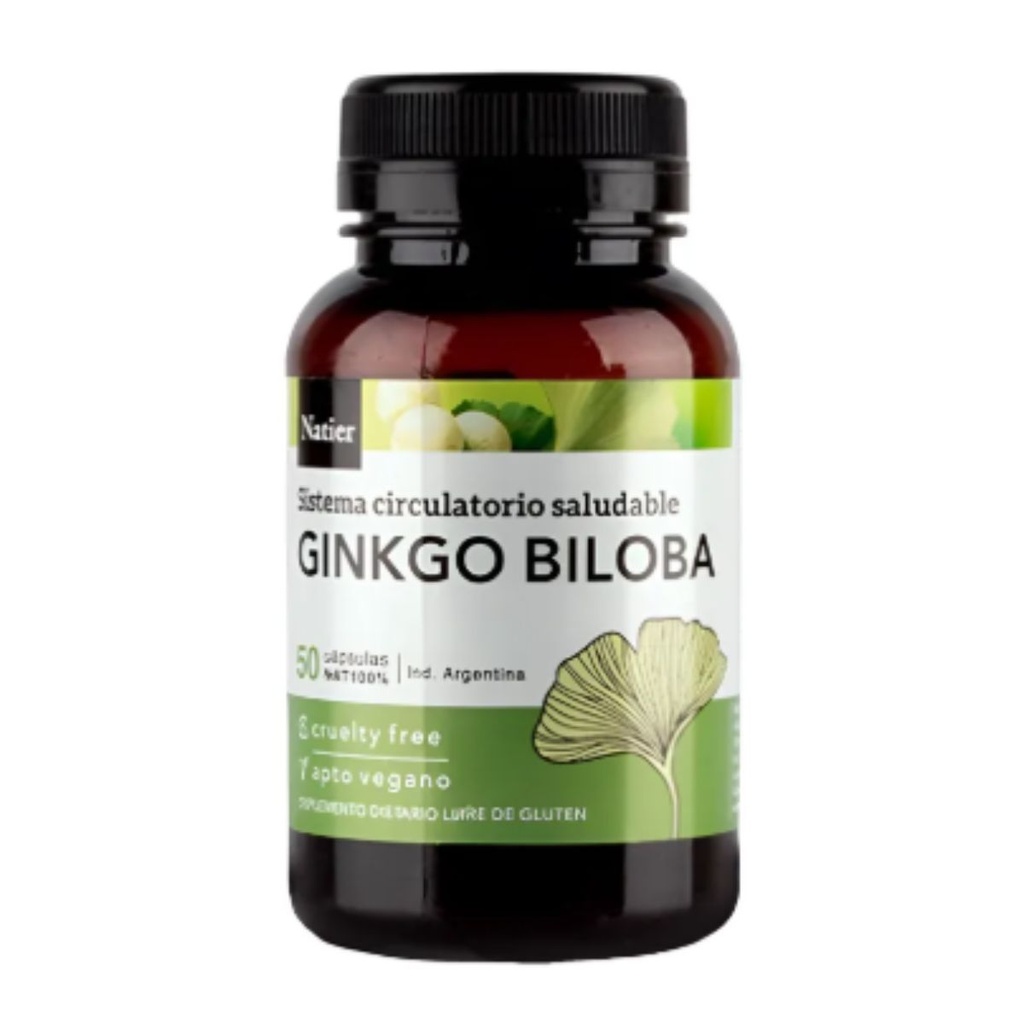 Cápsulas De Ginkgo Biloba Circulación Saludable Natier