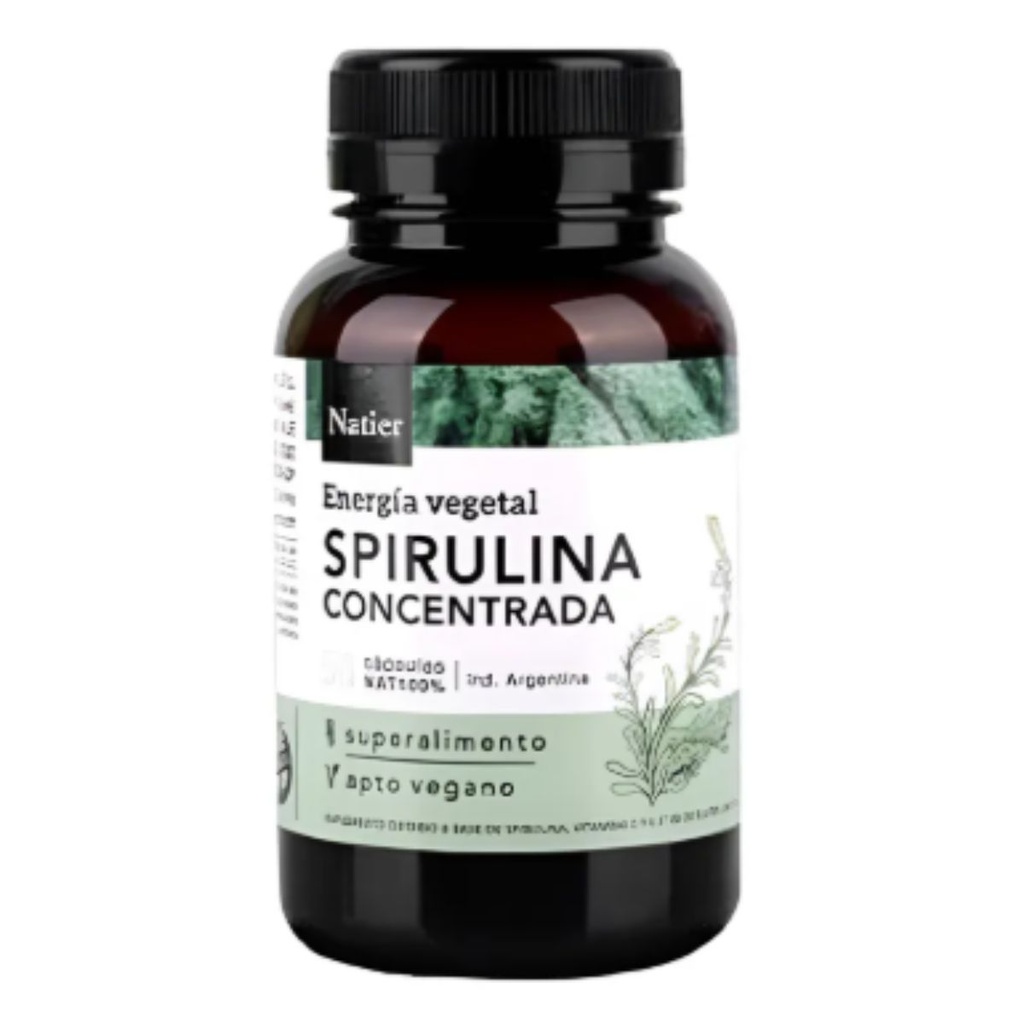 Cápsulas De Spirulina Concentrada Proteína Vegetal Natier