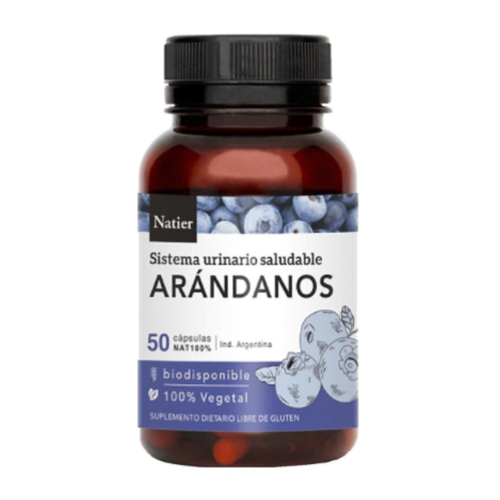 Cápsulas de Arándanos Concentrados Poderoso Antioxidante Natier