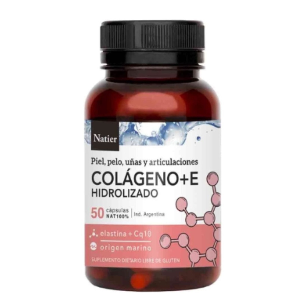 Cápsulas de Colágeno + CoQ10 + Vitamina E Piel Pelo y Uñas Saludables Natier