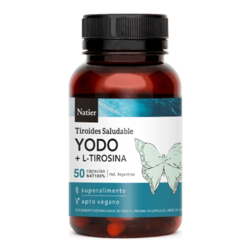Cápsulas de Yodo + L-Tirosina Tiroides Sana