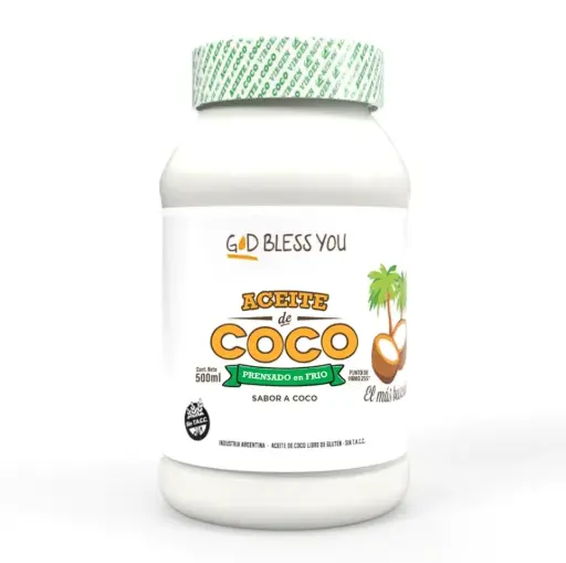 [7798318380022] Aceite de  Coco Prensado en Frío 500ml God Bless You
