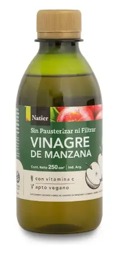 [7798121273290] Vinagre De Manzana Bebible Natier X 250 Cm3