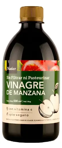 [7798121273283] Vinagre De Manzana Bebible Natier X 500 Cm3