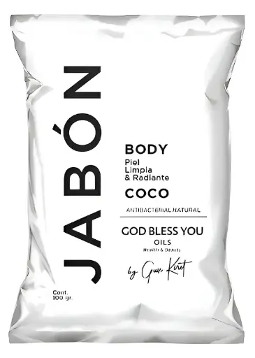 [7798318384044] Jabón Natural De Coco God Bless You 100g