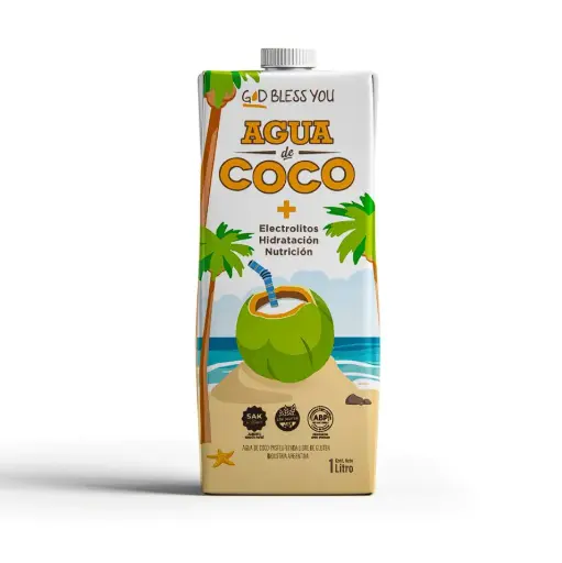 [7798318386093] Agua de Coco 1LT God Bless You