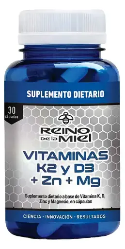 [VP714] Cápsulas Vitaminas K2, D3, Zinc y Magnesio x 30 Reino