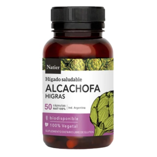 [7798121272248] Cápsulas Alcachofa Hígado Graso Natier