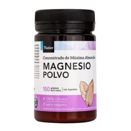 [7798121273115] Citrato de Magnesio en Polvo 150 gr Natier