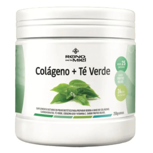 Colágeno+ Te Verde en polvo x 250g Reino Antioxidante y Quemagrasas