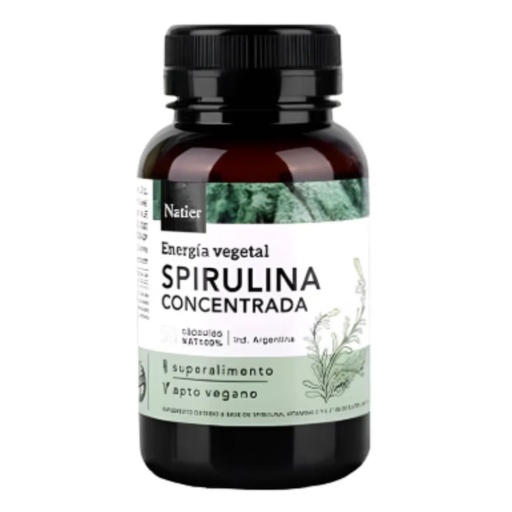 [7798121271852] Cápsulas De Spirulina Concentrada Proteína Vegetal Natier