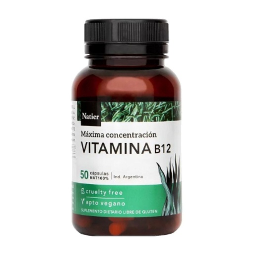 [7798121272811] Cápsulas Vitamina B12 Máxima Absorción Natier