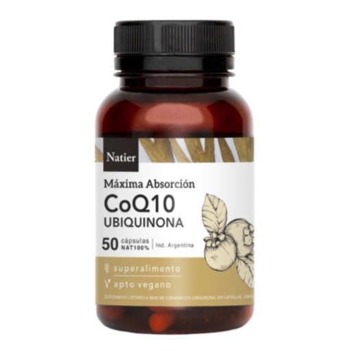 [7798121273368] Cápsulas de Coenzima Q10 X 50 Máxima absorción