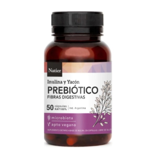 [7798121273344] Cápsulas de Prebiótico Digestivo con Inulina y Yacón Natier