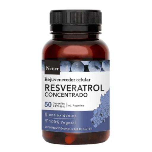 [7798121272125] Cápsulas de Resveratrol Antioxidante Natural Natier