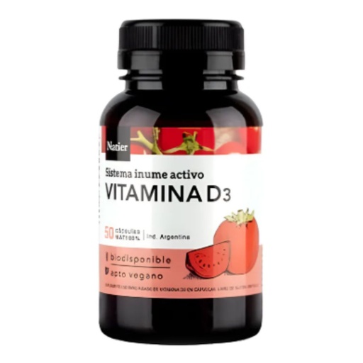 [7798121272859] Cápsulas de Vitamina D3 Concentrada Natier