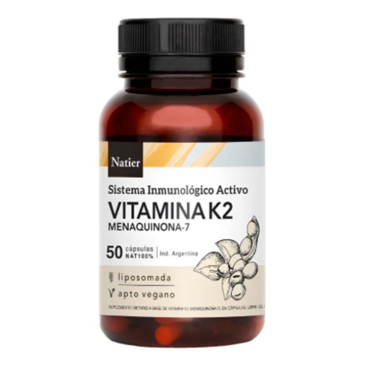 [7798121273337] Cápsulas de Vitamina K2 Natural Concentrada Sistema Inmunológico Activo