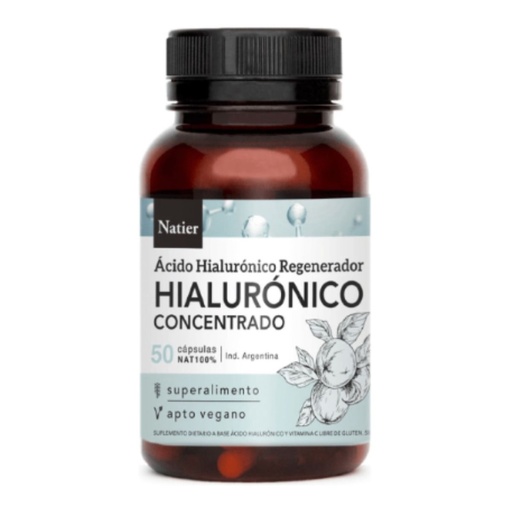 [7798121273054] Cápsulas Ácido Hialurónico Vegetal Piel Joven y Sana Natier